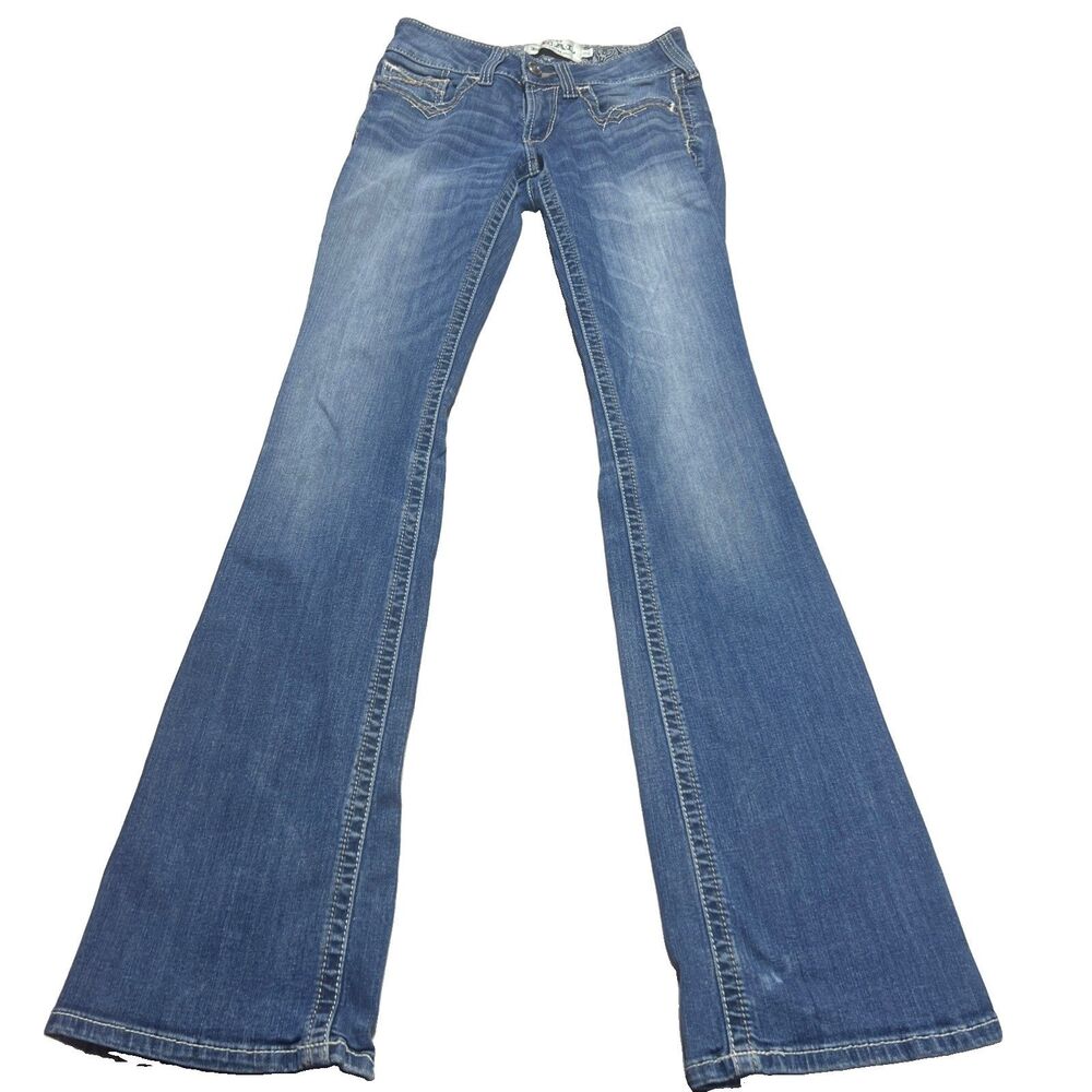 Ariat REAL Denim Womens Bootcut Jeans Size 27 XLThick Stitch 35”Inseam Cowgirl